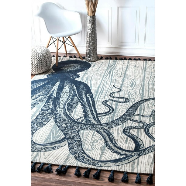 5' x 8' Grey nuLOOM Thomas Paul Octopus Area Rug 5' x 8' Grey nuLOOM Thomas Paul Octopus Area Rug